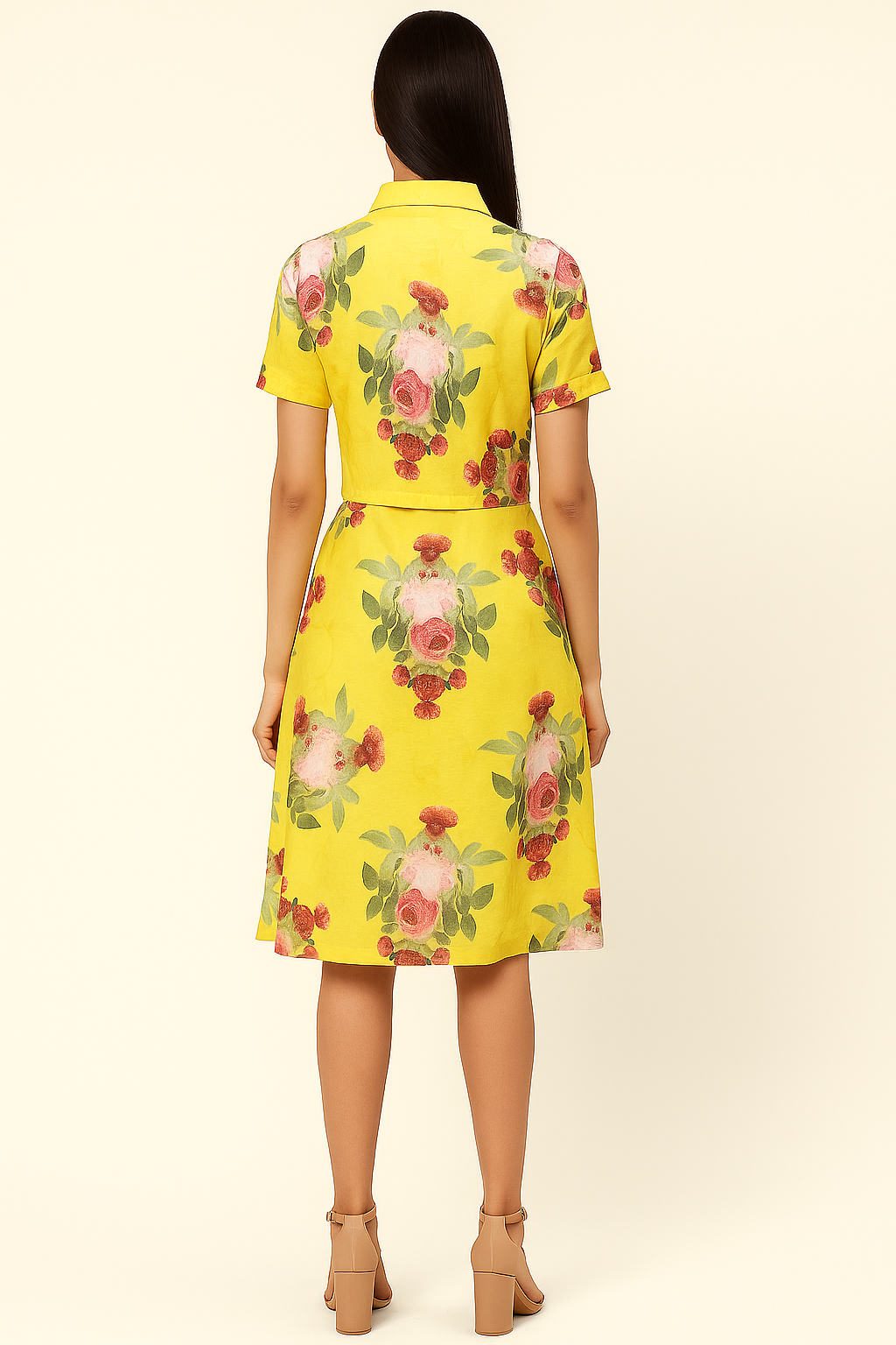 Neon Fauna Printed crop shirt and skirt co-ord
