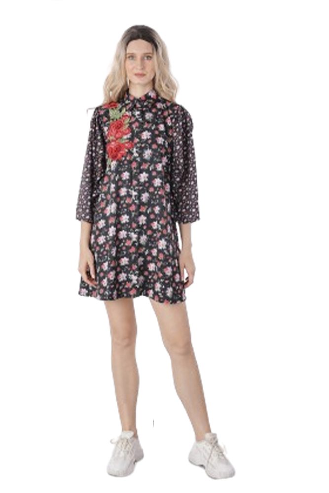 Floral Printed Mini Dress