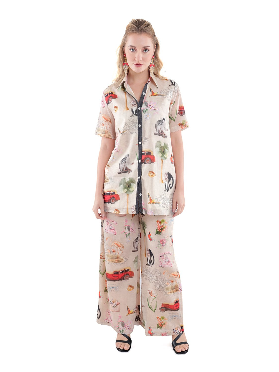 Fauna Printed Parallel Pants