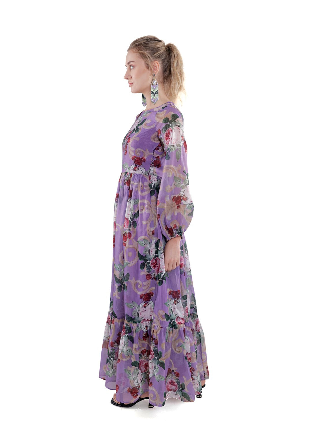 Floral Tiered Maxi Dress