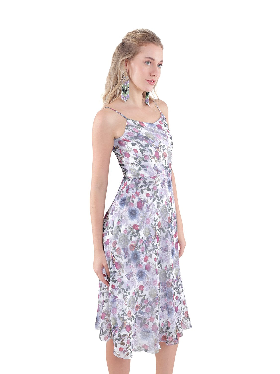 Floral Printed A-Line Dress