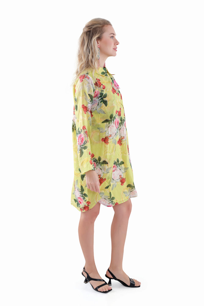 Neon Peonia Overlap Dress