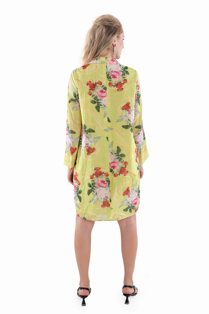 Neon Peonia Overlap Dress