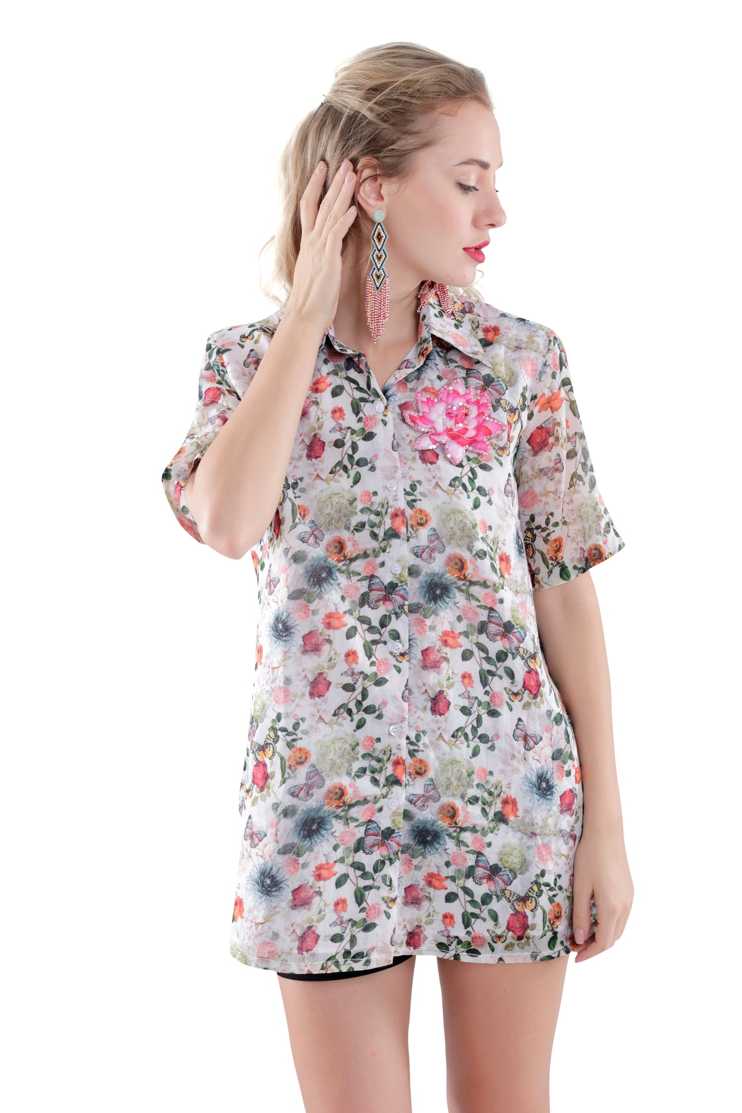 Flora Printed Short Sleeve Shirt