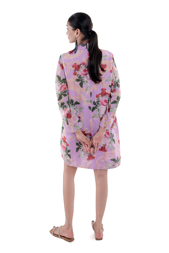 Lavender Peonia Overlap Dress