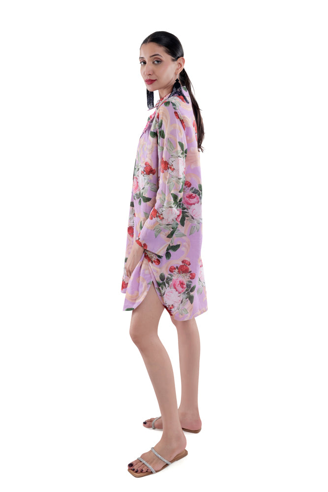 Lavender Peonia Overlap Dress