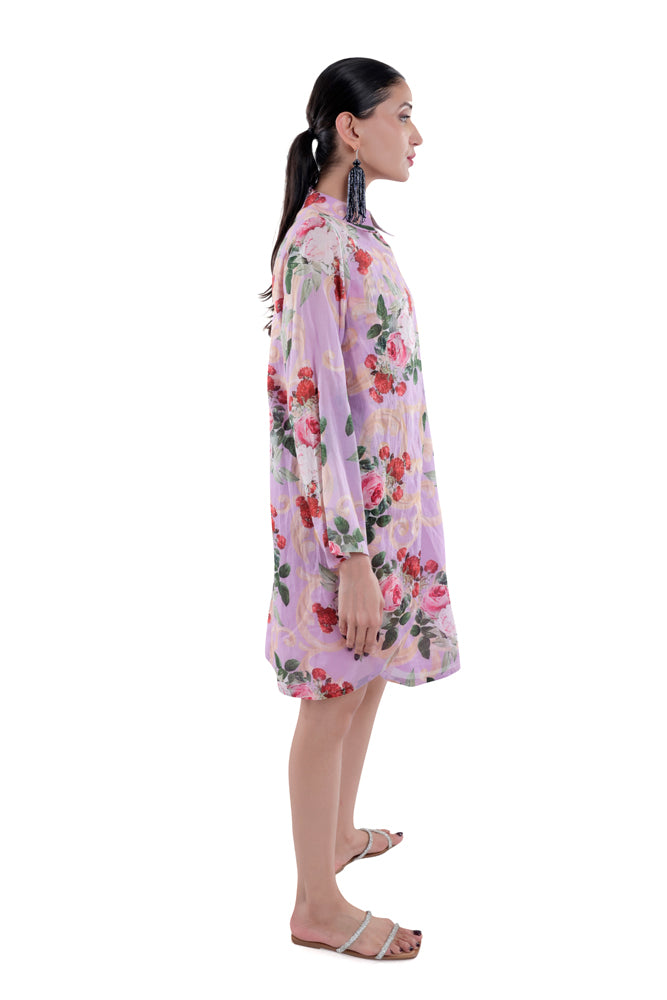 Lavender Peonia Overlap Dress