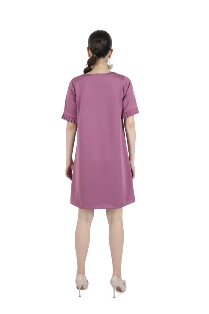 Floral Applique Pink Dress