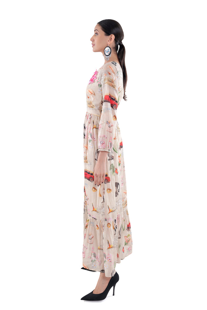 Fauna Printed Maxi Dress