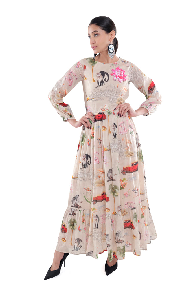 Fauna Printed Maxi Dress
