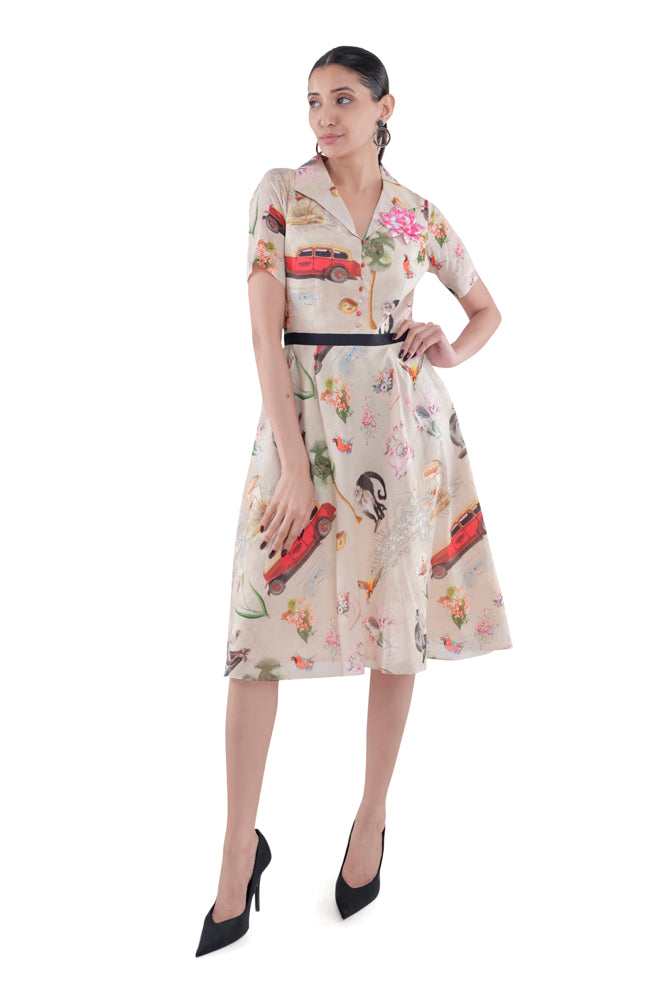 Fauna Printed Midi Dress