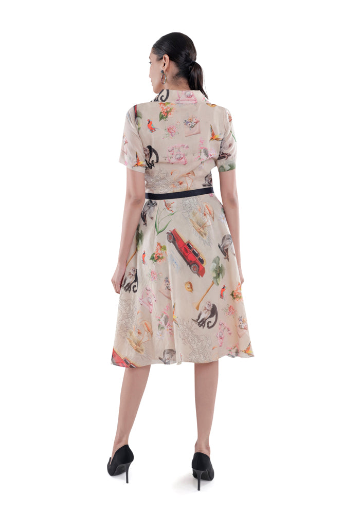 Fauna Printed Midi Dress