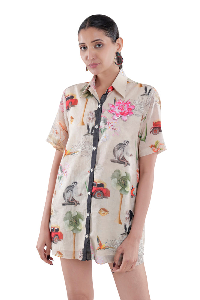 Fauna Printed Short Sleeve Shirt