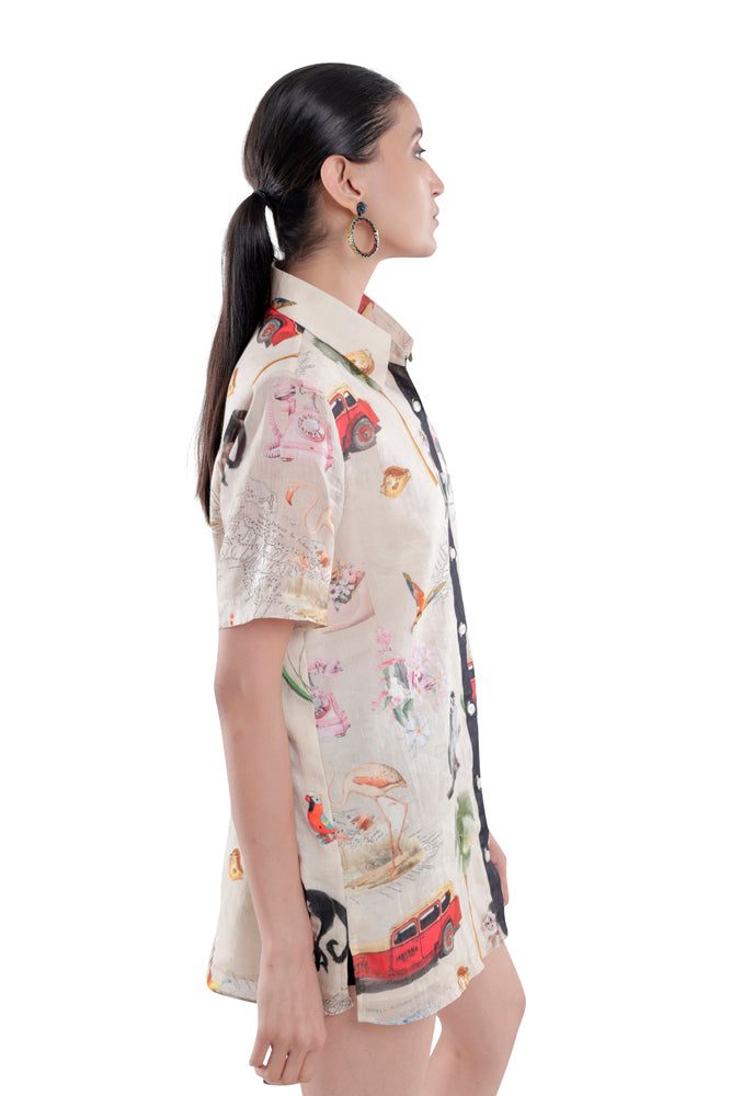 Fauna Printed Short Sleeve Shirt
