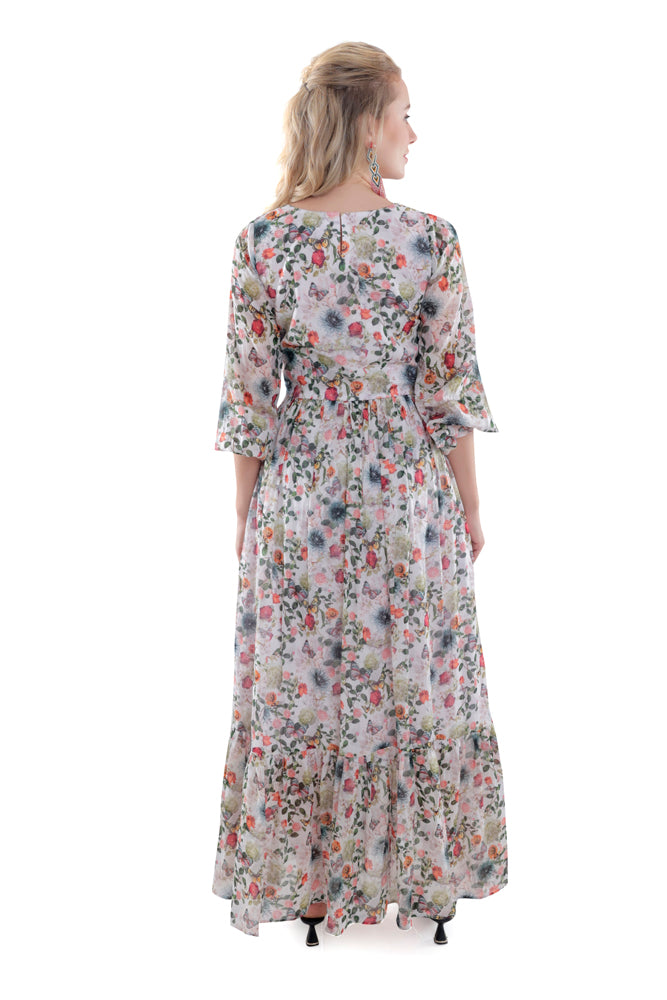 Flora Printed Maxi Dress