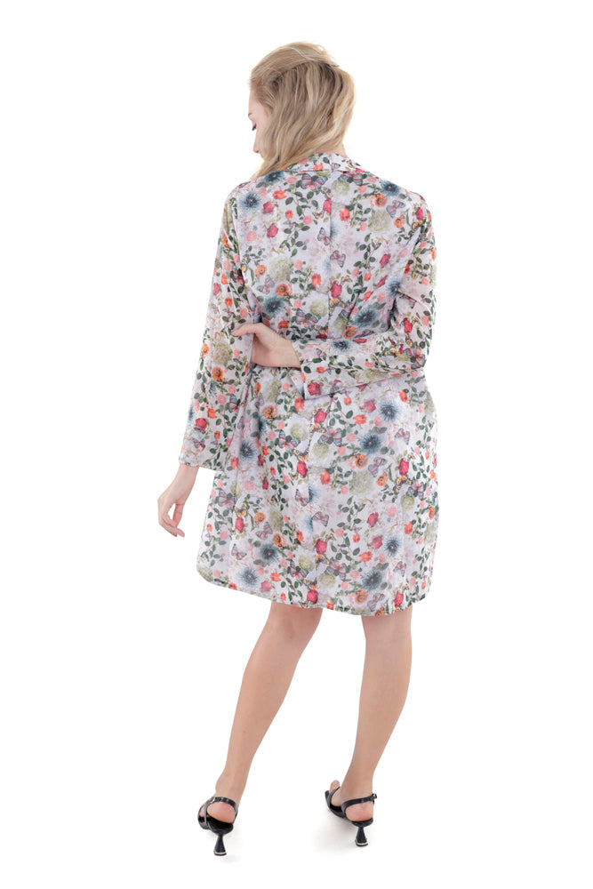 Flora Printed Overlap Dress