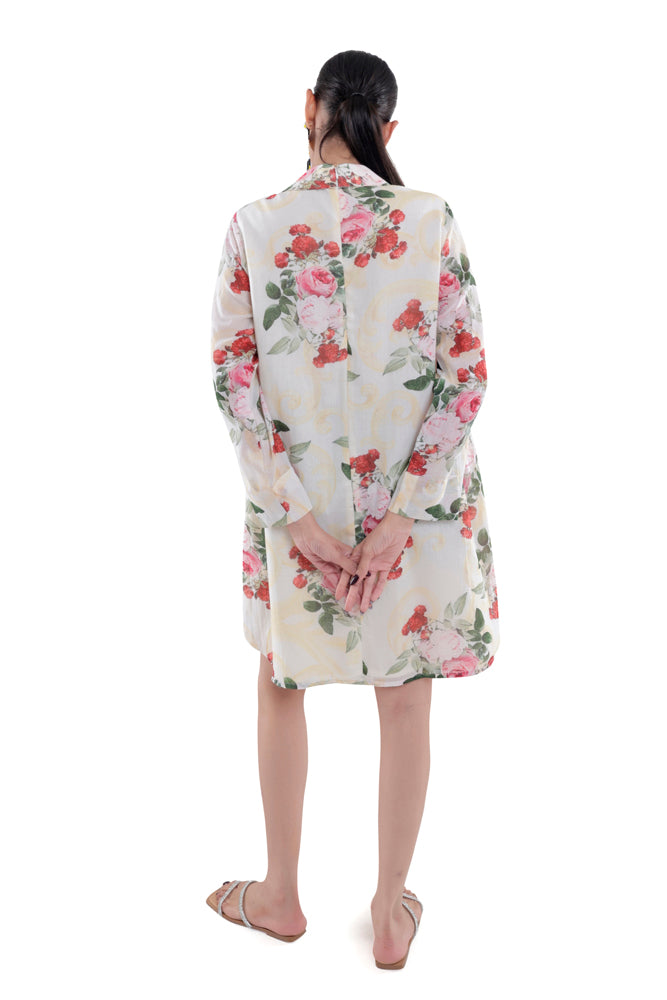 Ivory Peonia Overlap Dress