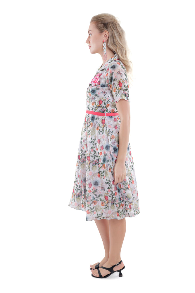 Flora Printed Midi Dress