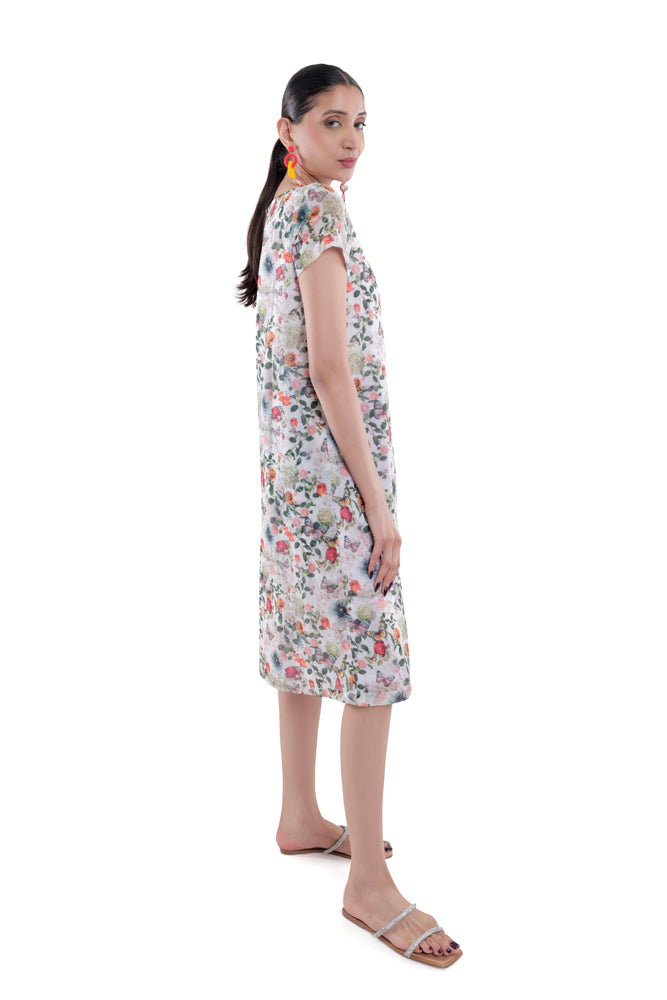Flora Printed Straight Cut Dress