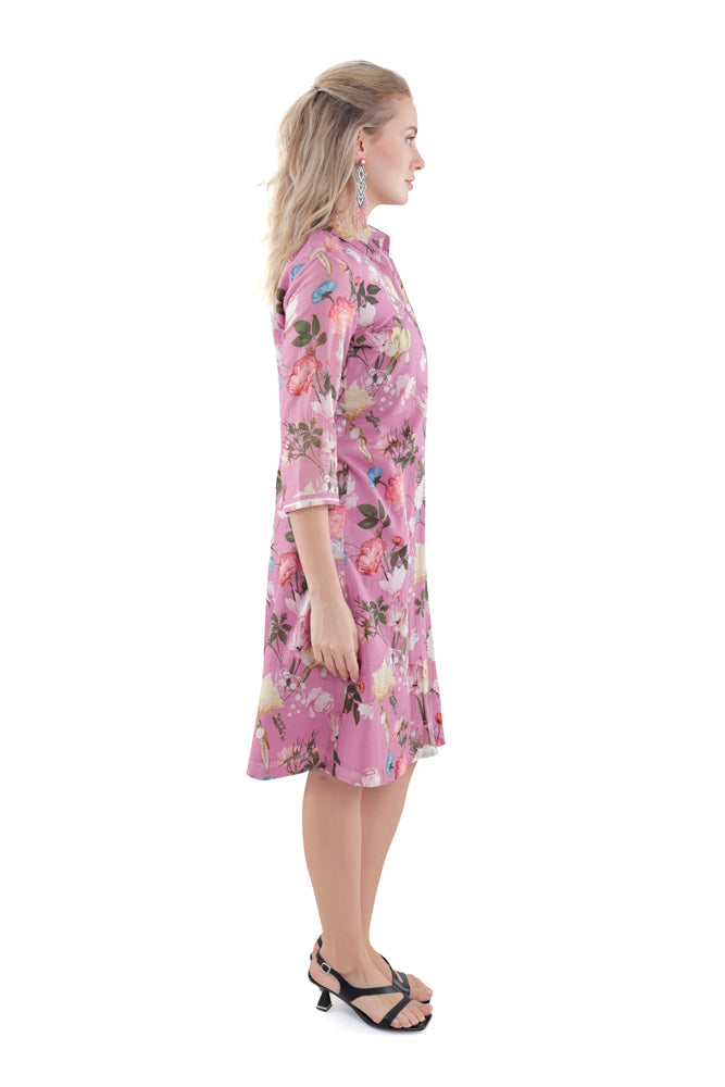 Azalea Printed Straight Shirt Dress