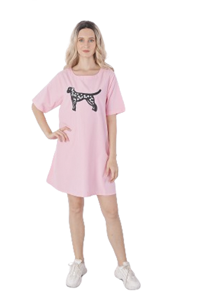 Dog Embroidered Dress