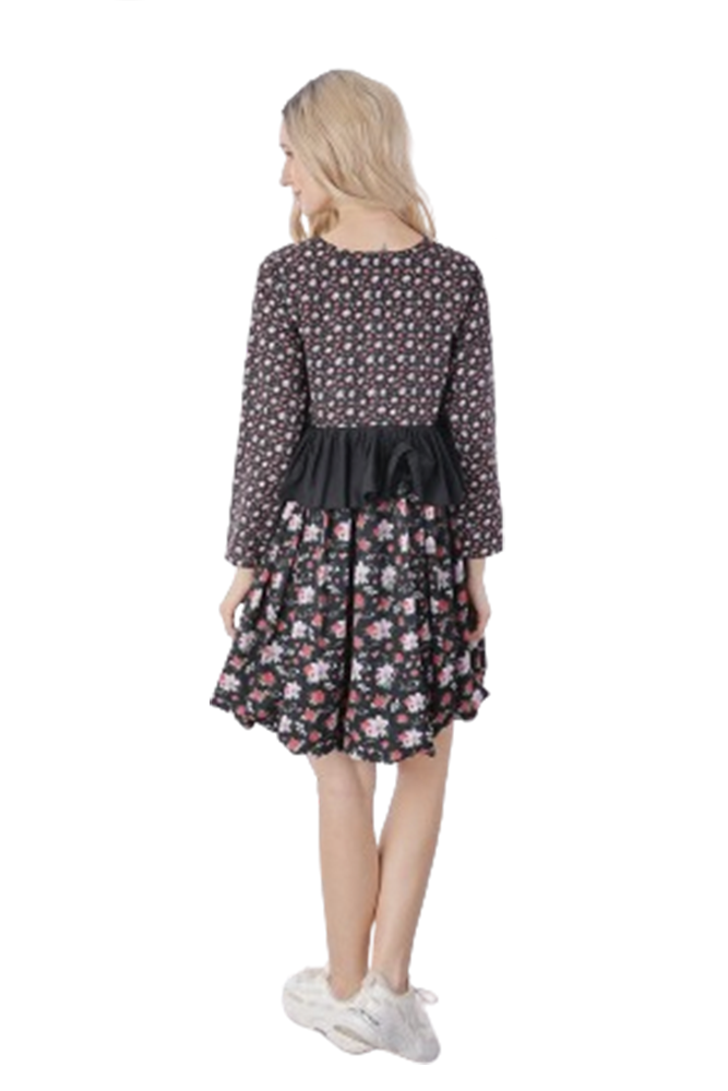 Floral Printed Ruffle Dress