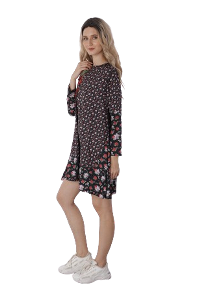 Floral Printed Shirt Dress