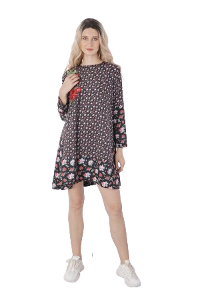 Floral Printed Shirt Dress