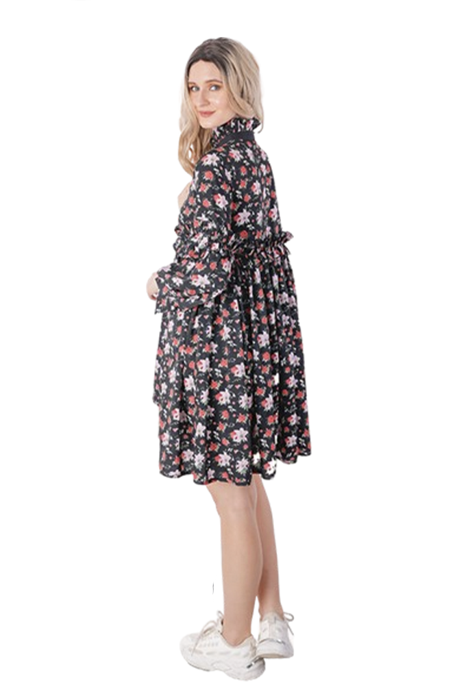 Floral Printed Asymmetrical Dress