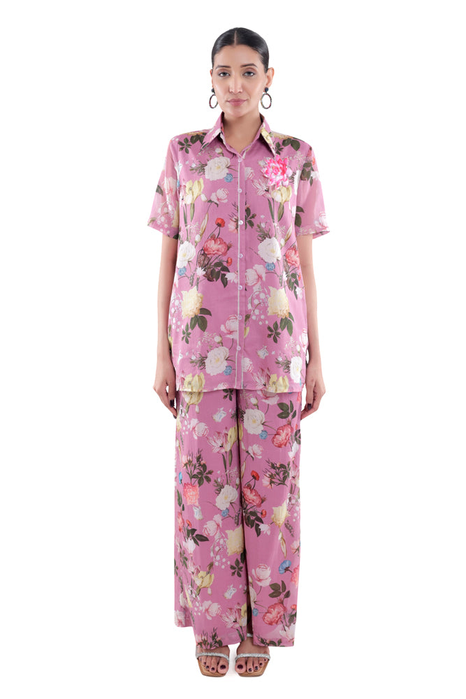 Azalea Printed Short Sleeve Shirt