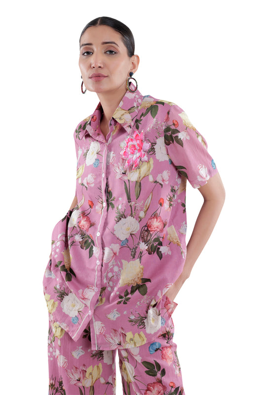 Azalea Printed Short Sleeve Shirt