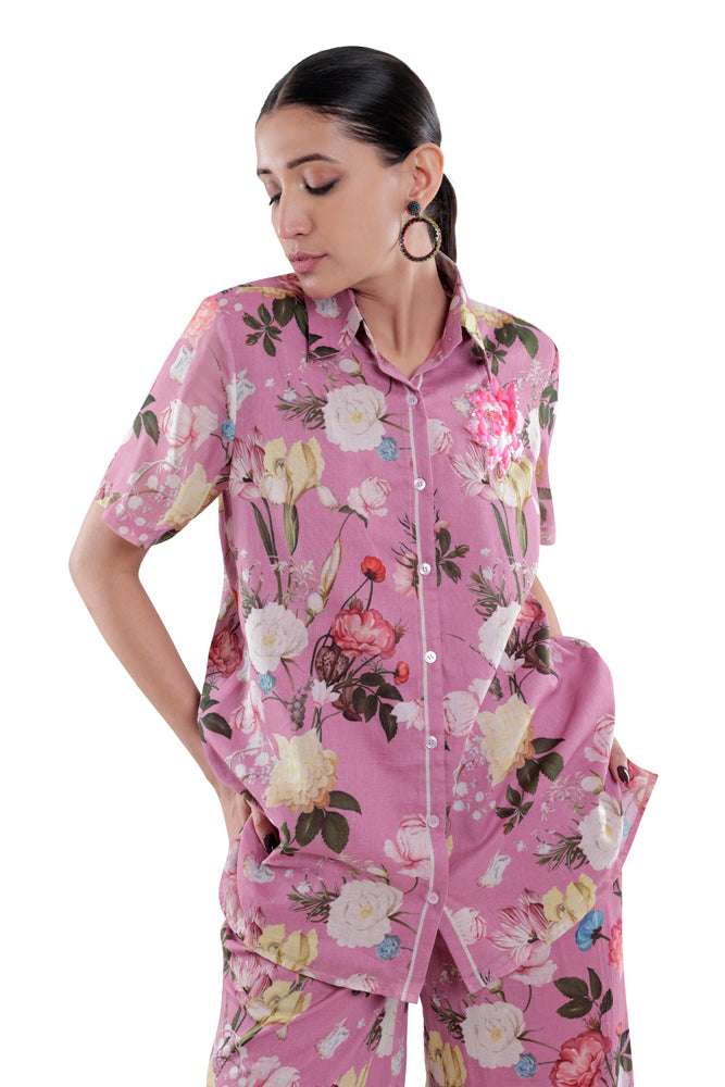 Azalea Printed Short Sleeve Shirt