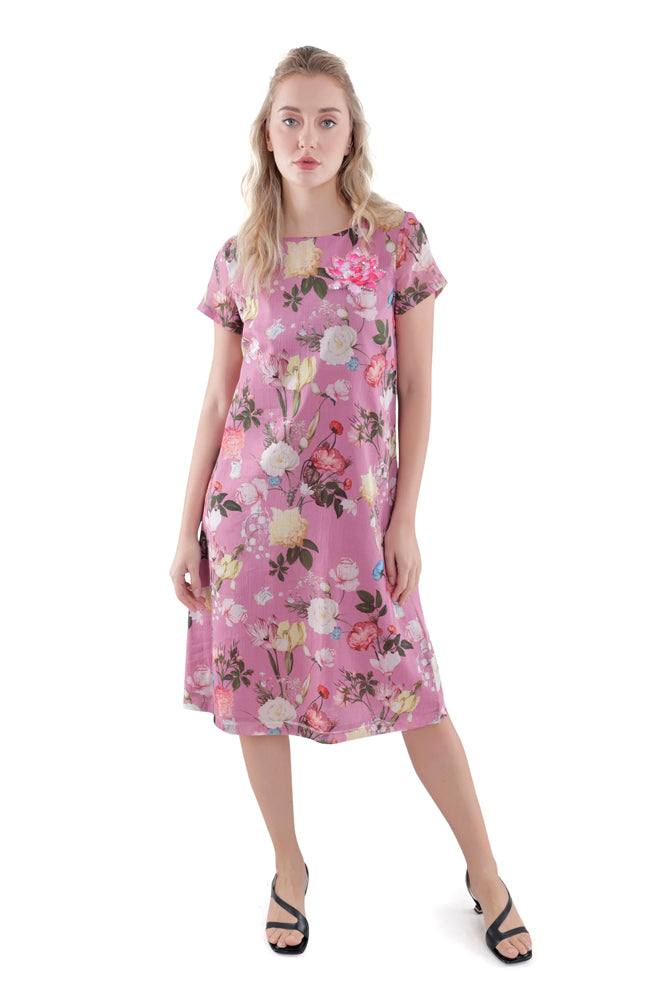 Azalea Printed Straight Cut Dress