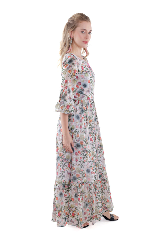 Flora Printed Maxi Dress