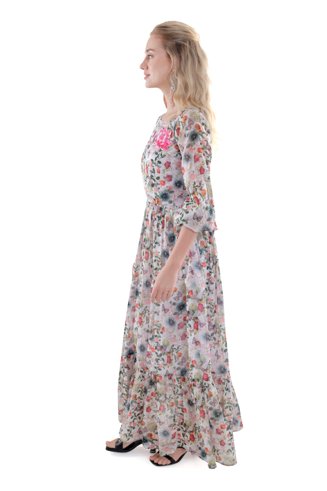 Flora Printed Maxi Dress
